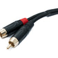 SYSTEM-S Audio Cinch 2 RCA cable 100 cm plug to jack AUX 3.5 mm 3 pin plug adapter