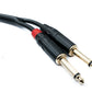 SYSTEM-S Audio Y jack cable 100 cm 1x 6.35 mm 2-pin plug to 2x plug AUX adapter