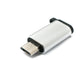 SYSTEM-S USB 3.1 Adapter Typ C Buchse zu 2.0 Micro B Stecker Schlaufe in Anthrazit