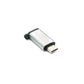 SYSTEM-S USB 3.1 Adapter Typ C Buchse zu 2.0 Micro B Stecker Schlaufe in Grau