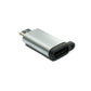 SYSTEM-S USB 3.1 Adapter Typ C Buchse zu 2.0 Micro B Stecker Schlaufe in Grau