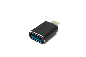 SYSTEM-S USB 3.1 adapter type C male to 3.0 A female 5 Gbit/s 100W in black