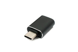 SYSTEM-S USB 3.1 adapter type C male to 3.0 A female 5 Gbit/s 100W in black