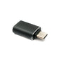 SYSTEM-S USB 3.1 adapter type C male to 3.0 A female 5 Gbit/s 100W in black