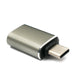 SYSTEM-S USB 3.1 adapter type C plug to 3.0 A socket 5 Gbit/s 100W in anthracite