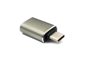 SYSTEM-S USB 3.1 Adapter Typ C Stecker zu 3.0 A Buchse 5 Gbit/s 100W in Anthrazit