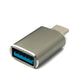 SYSTEM-S USB 3.1 adapter type C plug to 3.0 A socket 5 Gbit/s 100W in anthracite