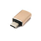 SYSTEM-S USB 3.1 adapter type C plug to 3.0 A socket 5 Gbit/s 100W in pink yellow