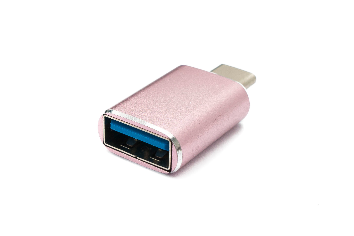 Adaptateur SYSTEM-S USB 3.1 type C mâle vers 3.0 A femelle 5 Gbit/s 100W en rose