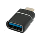 SYSTEM-S USB 3.1 adapter type C plug to 3.0 A socket 5 Gbit/s 100W in black white