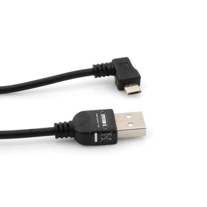 System-S Micro USB Ladekabel Datenkabel 90° Winkelstecker Spiralkabel 50 - 135 cm