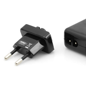 System-S Micro USB power supply charger with 90° angle plug right &amp; spiral cable 30 - 135 cm 2A