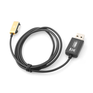 System-S magnetic plug USB cable with LED charging light for Sony Xperia Z1 Xperia Z2 Compact in gold color