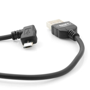 SYSTEM-S Micro USB Kabel Winkelstecker Datenkabel und Ladekabel 90° gewinkelt 20 cm