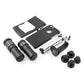 System-S Lens Set 20X Microscope Wide Angle + Macro Fisheye 2X 9X 12X Telephoto Lens with Mini Tripod and Case Cover for iPhone 6