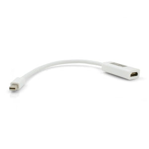 System-S Mini Display Port (Mini DP male) zu HDMI (female) Adapter Kabel Verlängerung (Weiss)