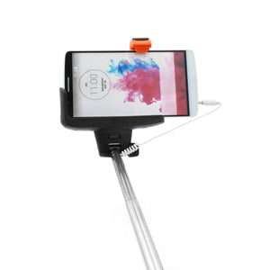 System-S Universal Monopod Selfiepod Selfiestick Teleskopstab Halter (ca. 23,5 cm - 100 cm Länge) mit ¾ Schraube und Adapter (ca. 6cm - 8,5cm Breite) für Selfies mit Fernauslöser grün