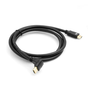 System-S HDMI male zu HDMI male gewinkelt abwärts Winkel Adapter Kabel Verlängerung 150 cm