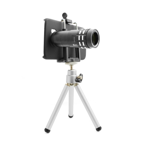 Objectif System-S (microscope 20X / grand angle 0,68X (+Macro 1,25X) / fisheye 180° / téléobjectif 2X / 9X / 12X) avec mini trépied et étui pour Samsung Galaxy S6