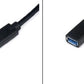 System-S USB 3.1 Typ C Male zu USB 3.0 Typ A oder USB 2.0 Female Datenkabel Ladekabel Adapter Kabel Verlängerung 50 cm