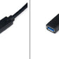 System-S USB 3.1 Type C Male to USB 3.0 Type A or USB 2.0 Female data cable charging cable adapter cable extension 50 cm