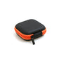 System-S shockproof cable protection zipper case bag box cover for headphones in black-orange