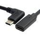 System-S USB 3.1 Type C (female) to USB 3.1 Type C (male) 90° right angled adapter cable extension 20 cm