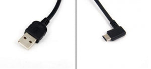System-S USB 3.1 Typ C 90° rechts gewinkelt Winkelstecker zu USB 2.0 A Datenkabel Ladekabel Adapter Kabel 140 cm in Schwarz