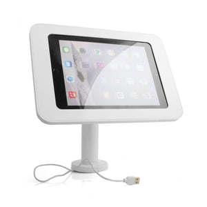 System-S Lockable Presentation Exhibition Stand Mount Table Holder for iPad Air 2 in white