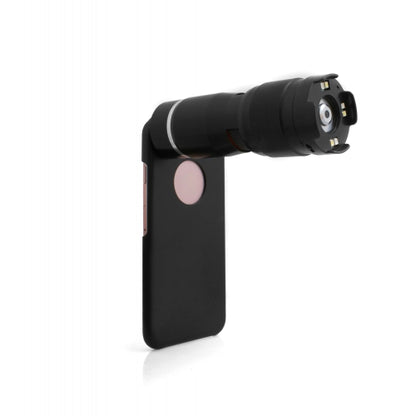 System-S Fotografie Clip-on 400x Mikroskop Linse Objektiv mit LED- und UV-Licht mit Hülle für iPhone 6 6s und Universal Clip für Smartphone Tablet PC