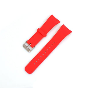 Bracelet de rechange en silicone SYSTEM-S d'environ 19 cm pour Samsung Galaxy Gear Fit 2 SM-R360 en rouge