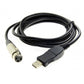 SYSTEM-S USB A (male) zu 3pin XLR (female) Mikrofon Mic Link-Kabel Adapter