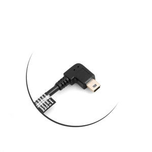 Mini USB 90° left angled plug to USB Type A (male) 90° right angled cable data cable charging cable 26 cm