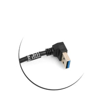 Lade das Bild in den Galerie-Viewer, SYSTEM-S USB 3.0 Typ A Kabel (male) 90° gewinkelt Abwärts Winkel auf USB 3.0 Typ A (female) Ladekabel Datenkabel Verlängerungskabel 23 cm
