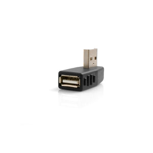 SYSTEM-S USB Typ A Buchse auf USB Typ A Stecker 90° Rechts Gewinkelt Winkelstecker Adapter