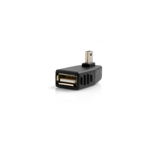 SYSTEM-S OTG Adapter USB A Host Input to Mini USB Male Adapter 90° Right Angled Male On-The-Go Host Cable