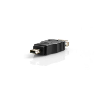 SYSTEM-S OTG Adapter USB A Host Input to Mini USB Male Adapter Plug On-The-Go Host Cable