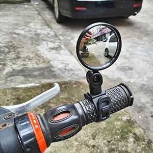 SYSTEM-S bicycle mirror rear view mirror bicycle mirror in black Ø 7.5 cm