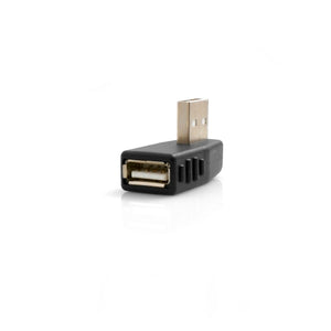 SYSTEM-S USB Typ A Buchse auf USB Typ A Stecker 90° Links Gewinkelt Winkelstecker Adapter