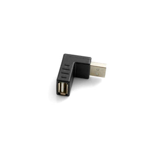 SYSTEM-S USB A (macho) a USB A (hembra) conector en ángulo recto Conexión de extensión del adaptador en ángulo de 90 grados