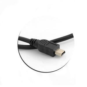 SYSTEM-S USB 2.0 Type A Panel Mount Adapter Cable Mini USB Male to USB Type A Female with Screw Nuts 50cm