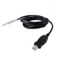 SYSTEM-S Cable de guitarra USB de 3 metros cable de bajo cable jack plug USB a audio 1/4 6.3mm macho