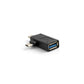 SISTEMA-S USB tipo A 3.0. Cavo host OTG da femmina a Micro USB maschio e USB Type C 3.1 90° per connessione unità flash per smartphone tablet PC