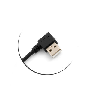 SYSTEM-S USB 2.0 Type A Male 90° Degree Left Angled to USB 2.0 Type A Male 90° Degree Left Angled Charging Cable Data Cable Extension Cable 27 cm