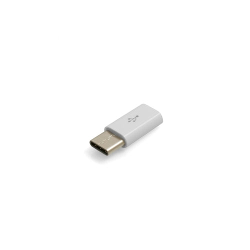 SYSTEM-S USB 3.1 Type C fiche (mâle) vers prise Micro USB 2.0 (femelle) adaptateur convertisseur adaptateur fiche blanc