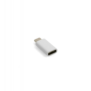 SYSTEM-S Micro USB mâle vers USB Type C adaptateur d'entrée convertisseur adaptateur prise couleur blanc