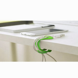 SYSTEM-S Kabelmanager Kabel Clip Organizer Schreibtisch Kabelclip Kabelbefestigung Kabelführung für Schreibtisch in GRÜN