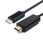 SYSTEM-S USB Typ C 3.1 zu HDMI Stecker 2K / 4K HDTV Kabel 180 cm