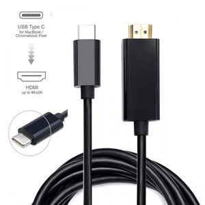 SYSTEM-S USB Type C 3.1 to HDMI Male 2K / 4K HDTV Cable Adapter Adapter Cable 180 cm