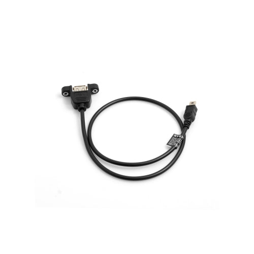 System-S Mini USB 5Pin Cable to USB Type A 2.0 Female Panel Mount 50cm